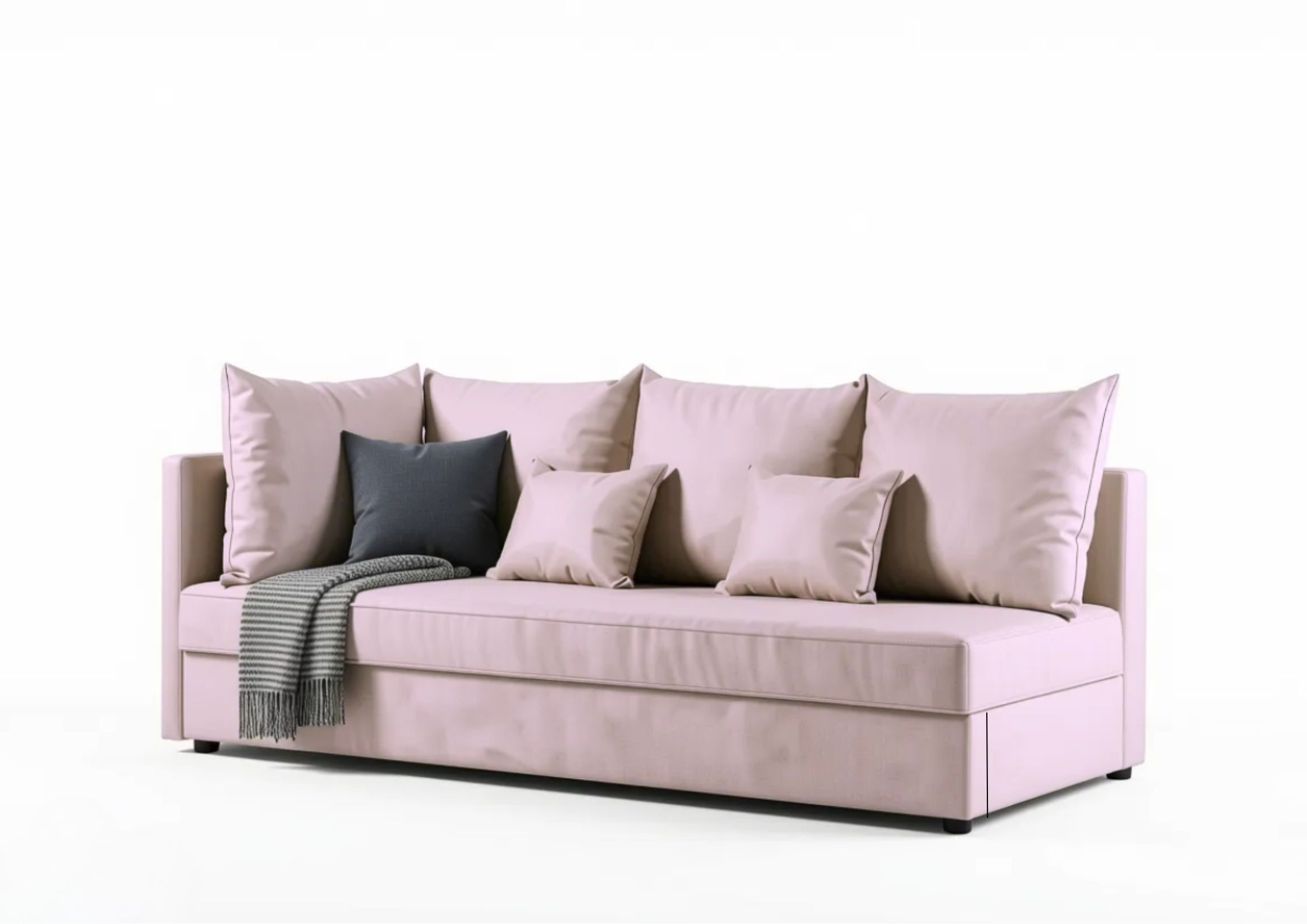 Różowa sofa do salonu Mobo